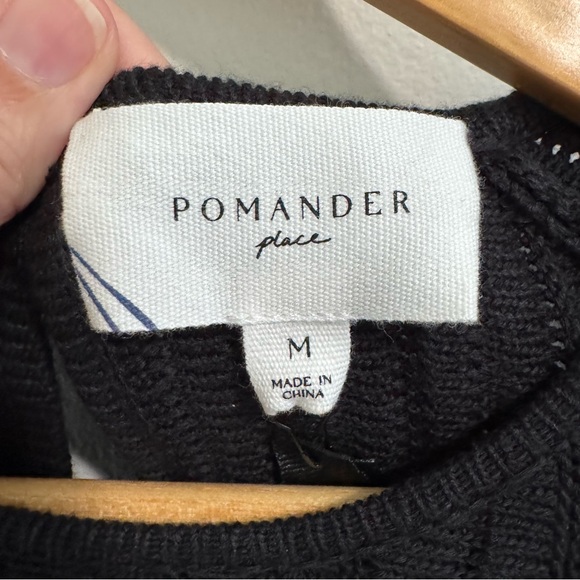 Pomander Place NWT Black Adi Long Belle Sleeve Ribbed Knit Dress - Picture 5 of 9